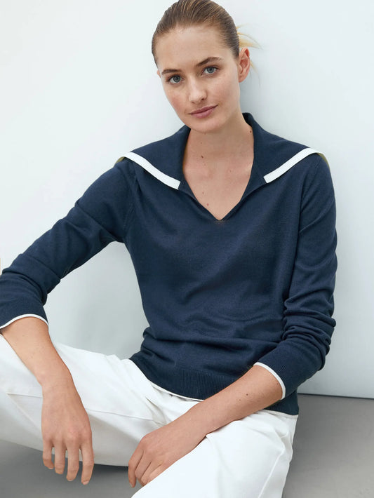 Women's sailor collar stylish casual top