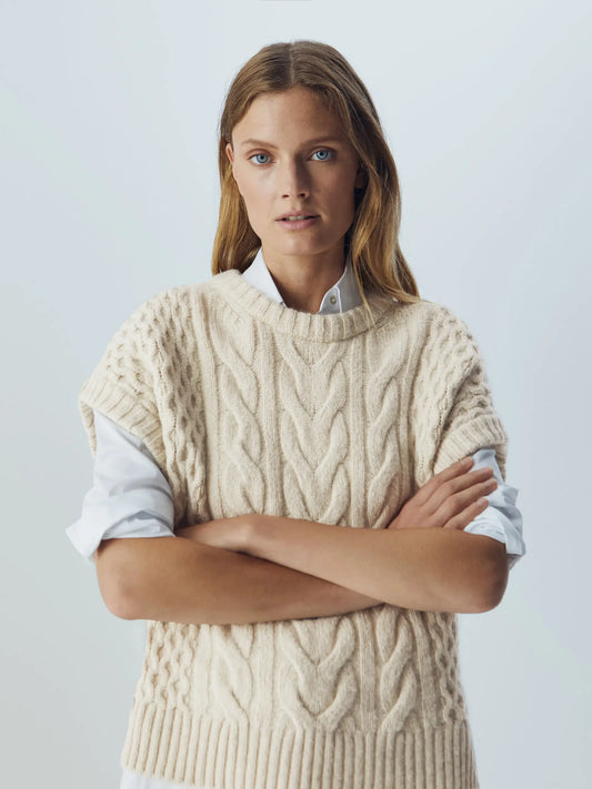 Casual knitted top vest