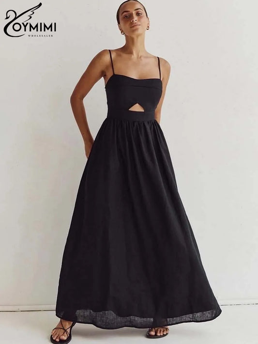 Spaghetti Strap Hollow Out Dress