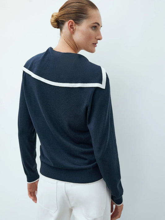 Women's sailor collar stylish casual top