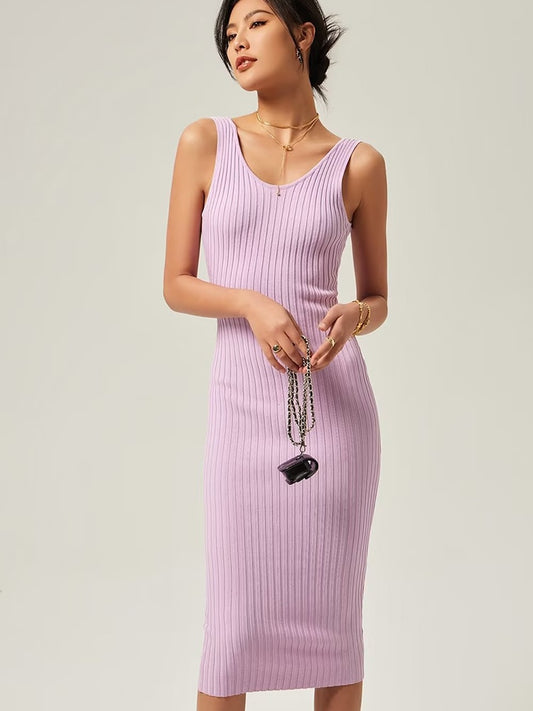 Backless Sleeveless Midi Dress