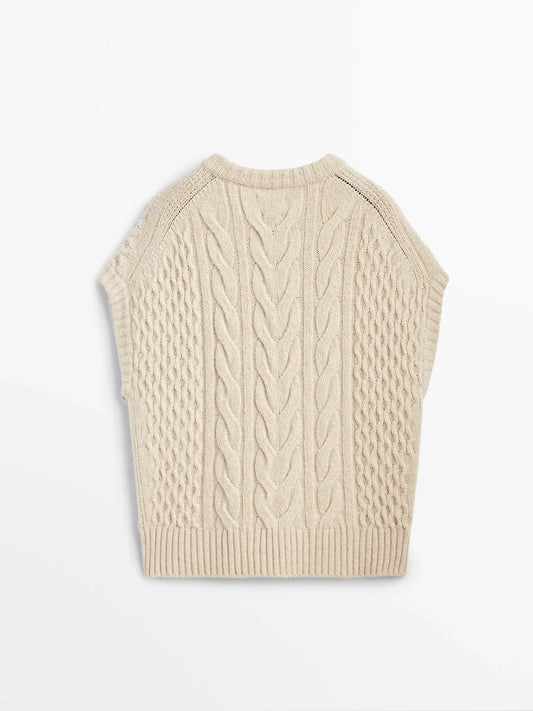 Casual knitted top vest