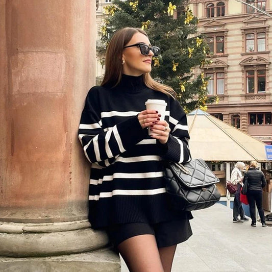 Black and White Stripe Sweater