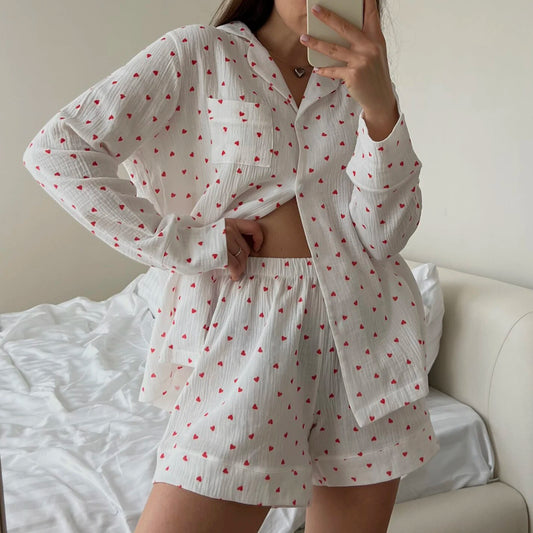 Pyjama Set Cherry Print