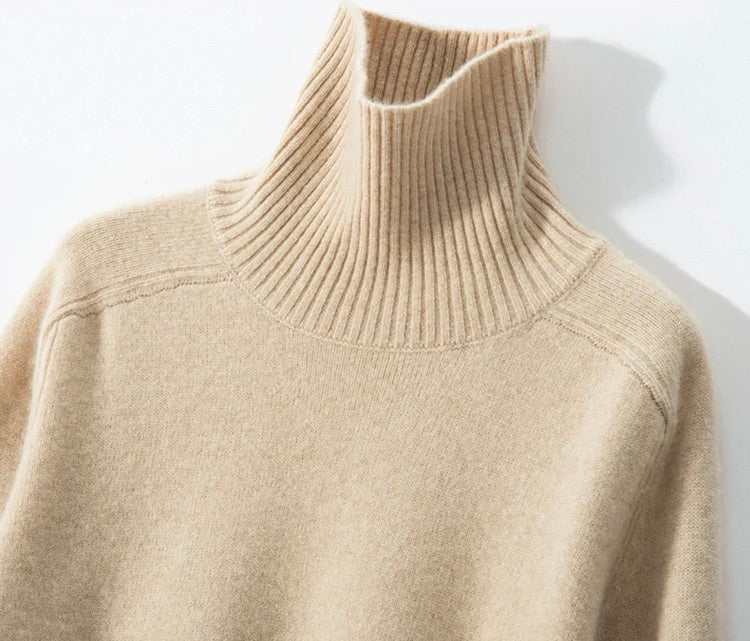 Turtleneck cashmere pullover