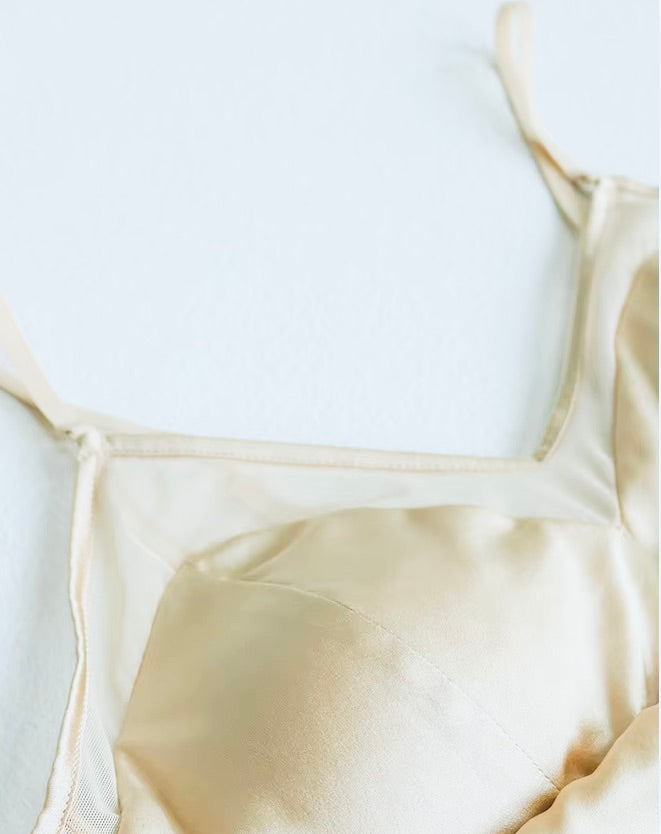 Mulberry silk wireless bra