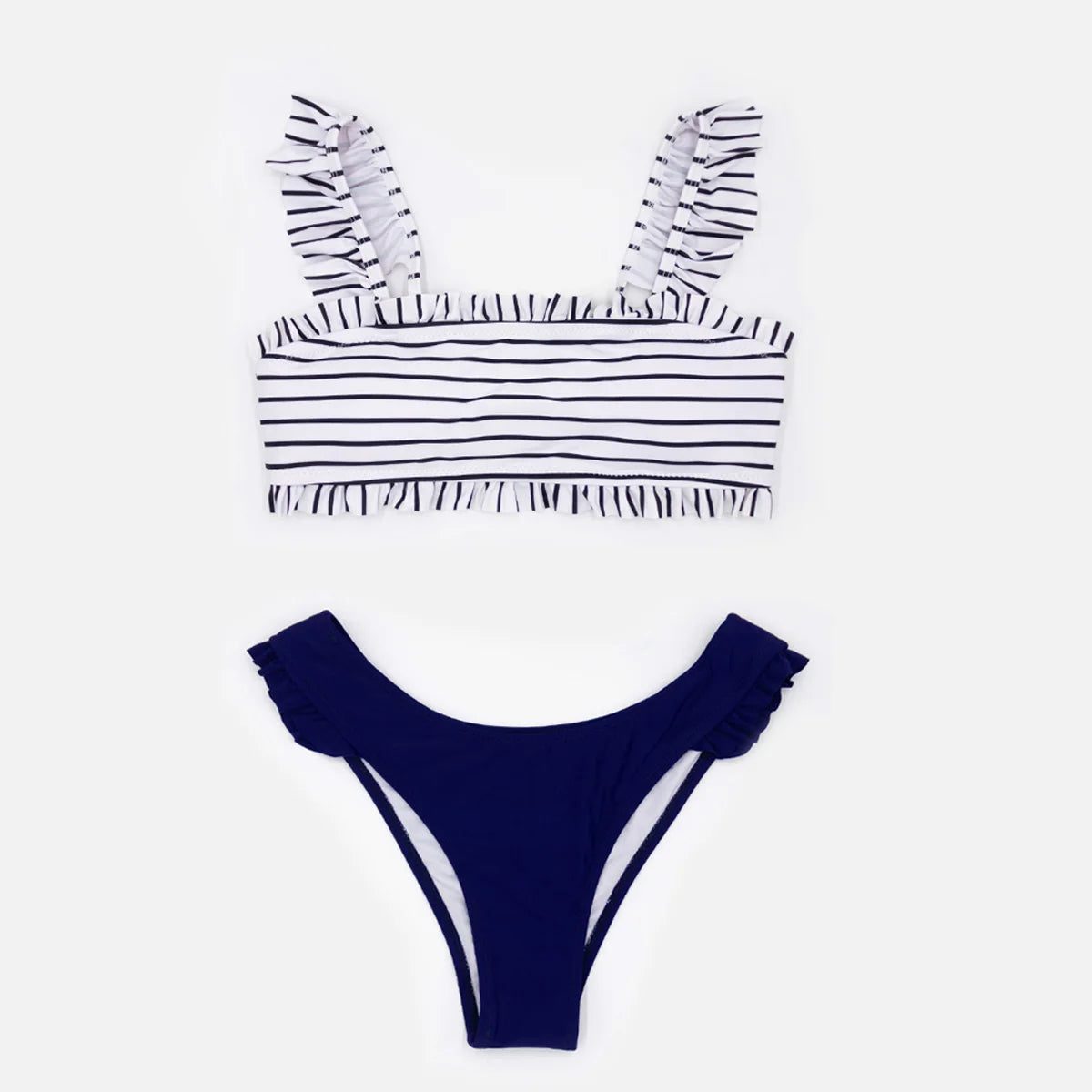 Stripe Print Bikini Set