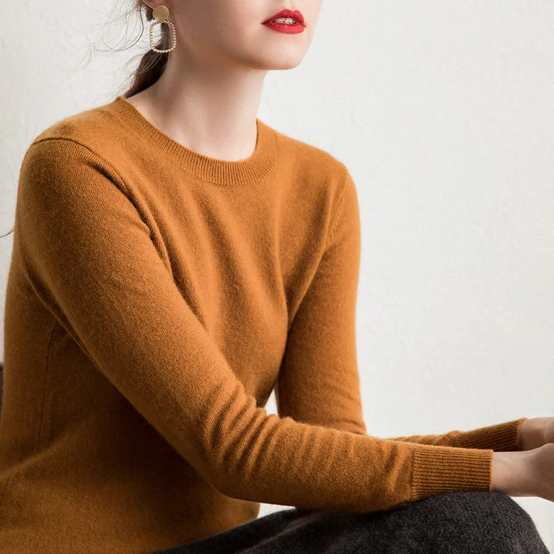 Pure cashmere knitted pullover