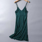 Women Natural Mulberry Silk Knitted Silk Full Slip Chemise Sexy side slit Sleepwear Nightdress Nightgown TG1220