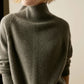 DY Autumn and Winter New Cashmere Sweater Women's High-Necked Pullover Loose Thick Sweater Short Paragraph Knit Shirt