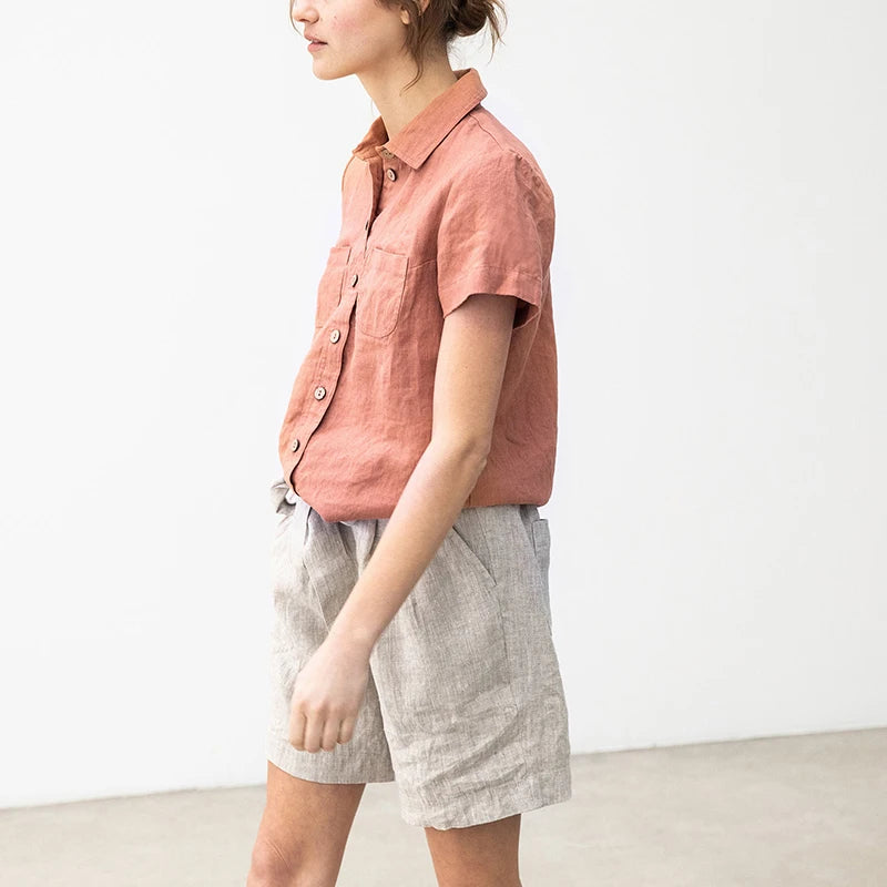 Minimalist linen shirt