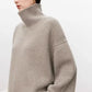 Thickened turtleneck 100% pure cashmere sweater women's loose lazy knit silhouette sweater European products