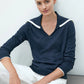 Ethereal MD 2024  new style of Women's sailor collar stylish casual top knitwear