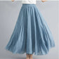 Cotton Linen Women Skirts Maxi Elegant