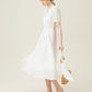 French White Retro Lace V-neck Dress for Women Summer 2024 New High-end First Love Little White Dress Female 24FS12028