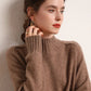 WinvyNee Women Cashmere Wool Beige Sweaters Crew Neck Casual Solid Outerwears Knitted Pullover Jumpers Clothing Winter A1044021