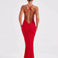 Mozision Spaghetti Strap Backless Sexy Maxi Dress For Women Fashion Summer New Sleeveless Bodycon Club Party Long Dress Elegant