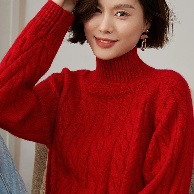 Turtleneck cashmere jumper