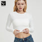 y2k T-shirt O Neck Knit New Short Sleeve Tops White Crop Top Women  Summer Casual Ribber T-Shirt Basic Sexy Streetwear T-shirt