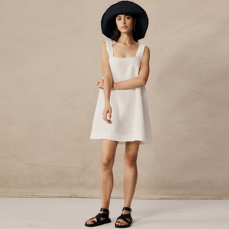 Minimalist linen dress