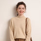 WinvyNee Women Cashmere Wool Beige Sweaters Crew Neck Casual Solid Outerwears Knitted Pullover Jumpers Clothing Winter A1044021