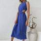 Holiday long Dress Woman 100% Cotton Loose splicing Summer sleeveless Dress Casual Lady Dress 2023