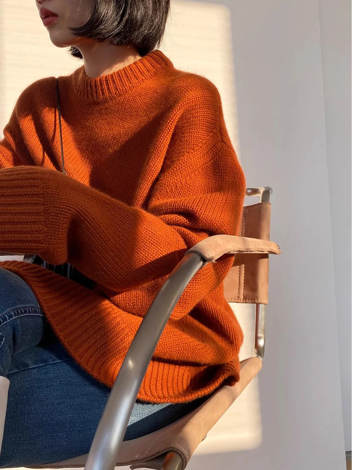 Oversized cashmere pullover