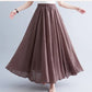 Cotton Linen Women Skirts Maxi Elegant