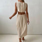 Holiday long Dress Woman 100% Cotton Loose splicing Summer sleeveless Dress Casual Lady Dress 2023