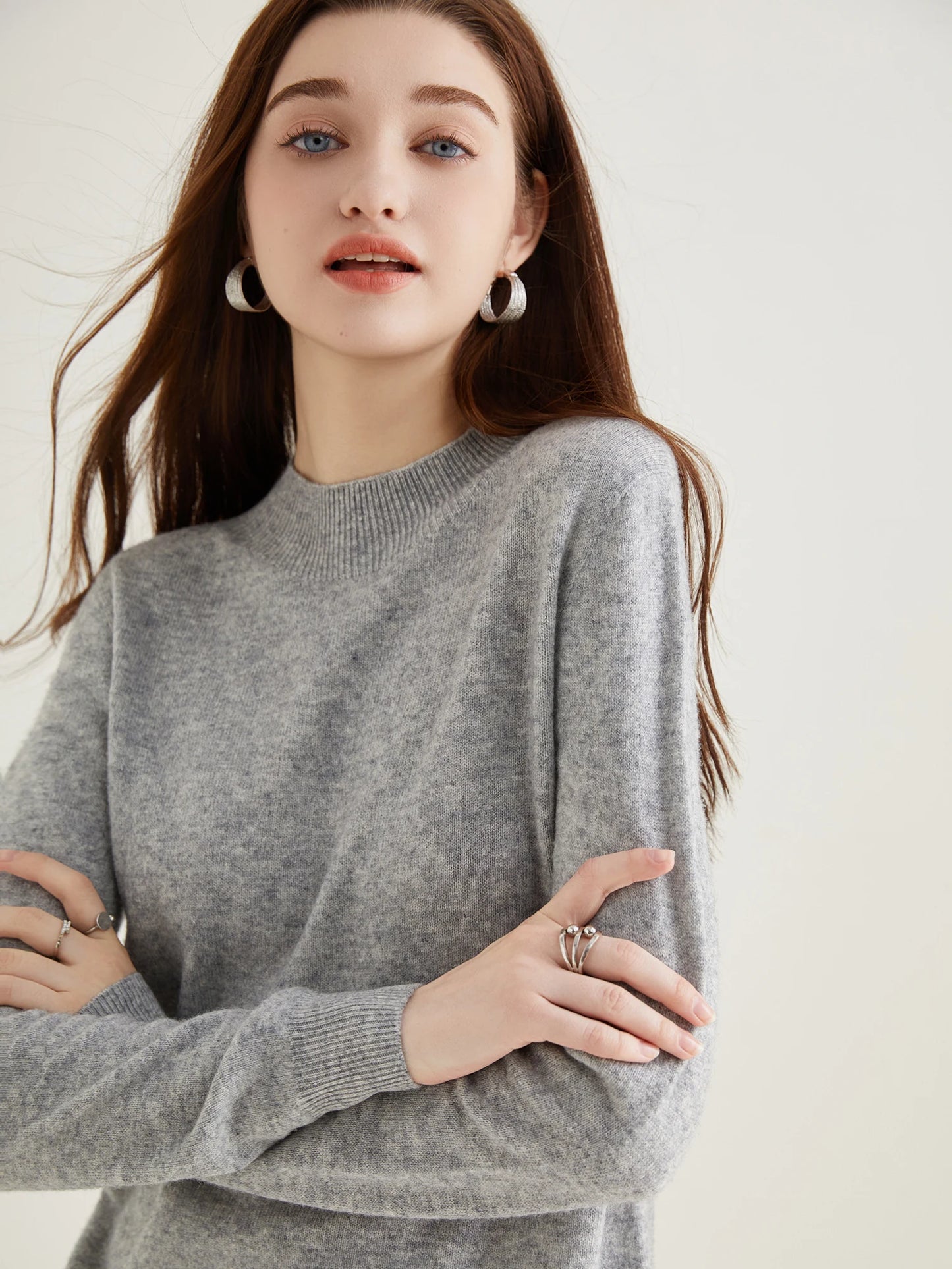 100% Merino Wool Turtleneck Long Sleeve jumper