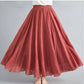 Cotton Linen Women Skirts Maxi Elegant