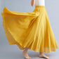 Cotton Linen Women Skirts Maxi Elegant