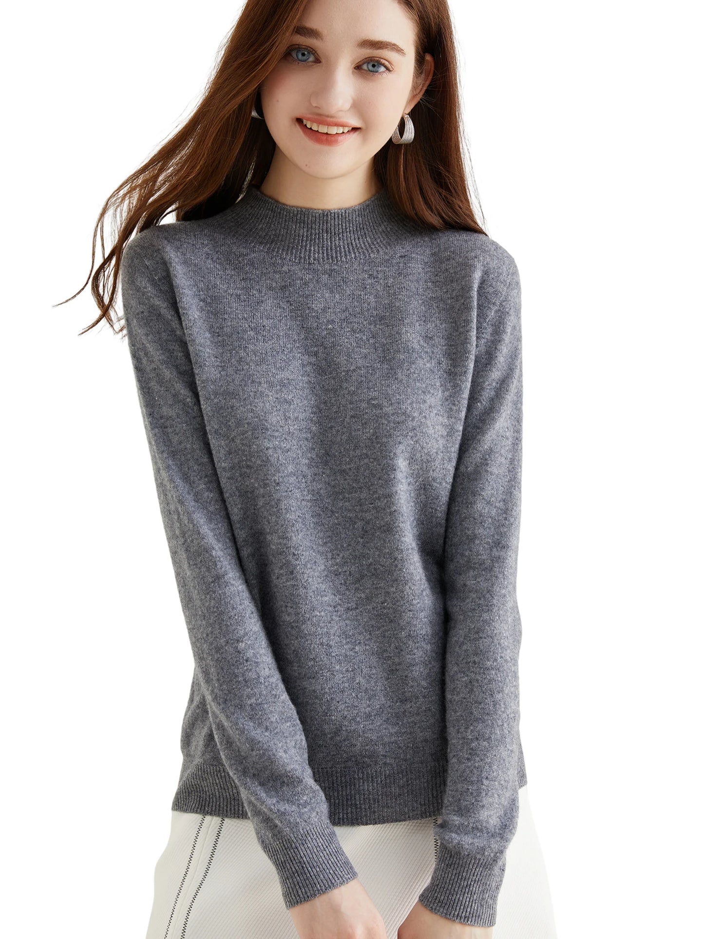 100% Merino Wool Turtleneck Long Sleeve jumper