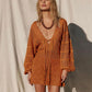 Knit Mesh Hollow Out Beach Mini Dress