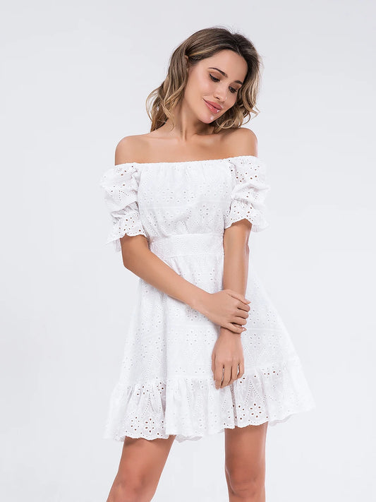 Embroidery mini-dress