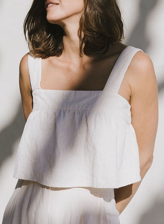 Linen crop top