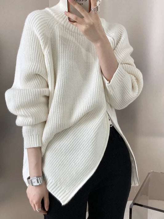 Oversized zipper jumper