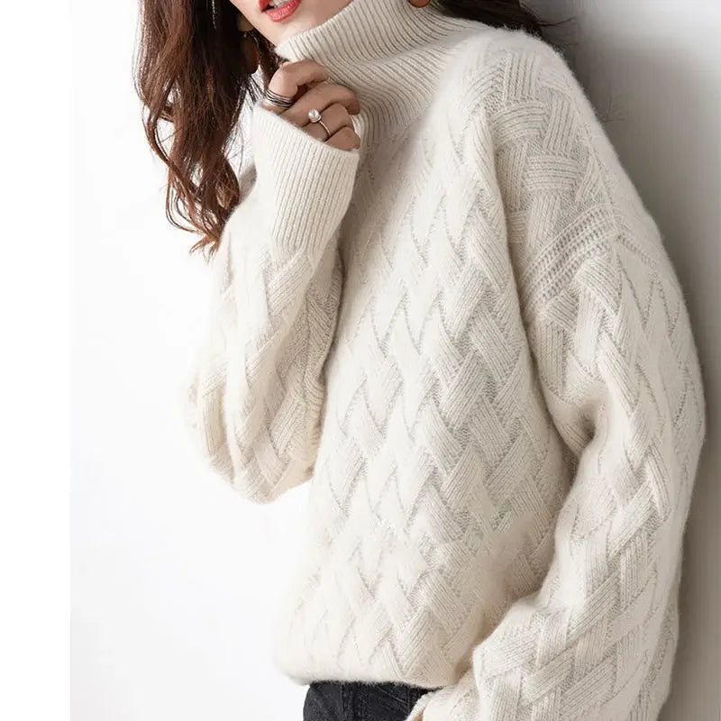 New Women Loose Sweater Winter Casual Chic Cashmere Oversize Thick Sweater Pullovers Pullover Female Long Sleeve