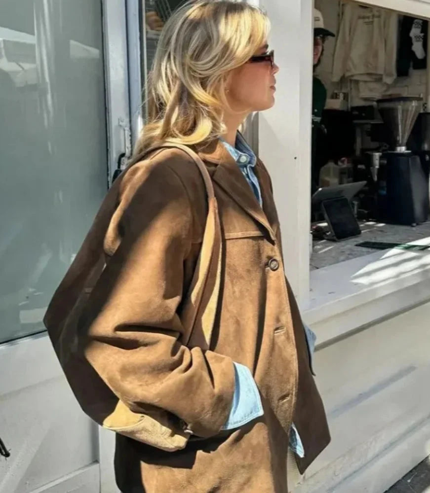 Brown suede jacket