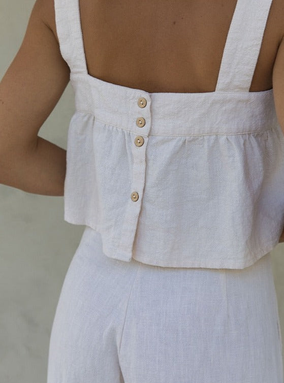 Linen crop top