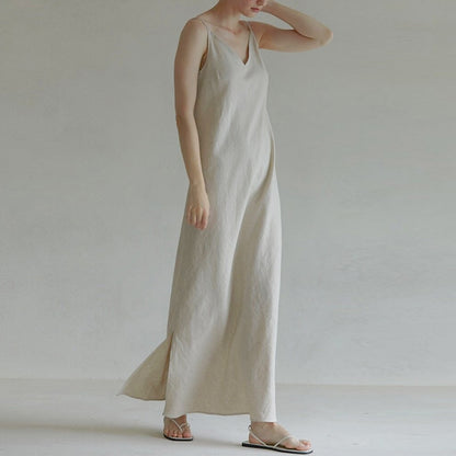 Linen maxi dress