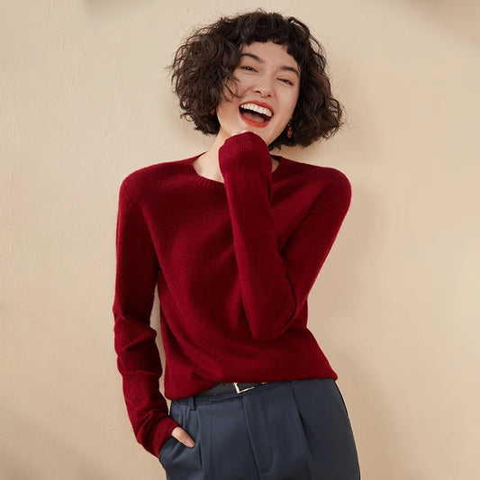 Pure cashmere knitted sweater