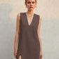 Summer French sleeveless shift dress Women's Haute Couture loose slimming mini sundress