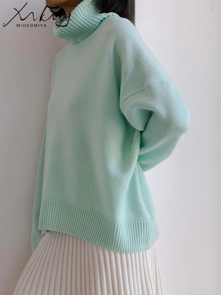 Turtleneck Knitted Pullover