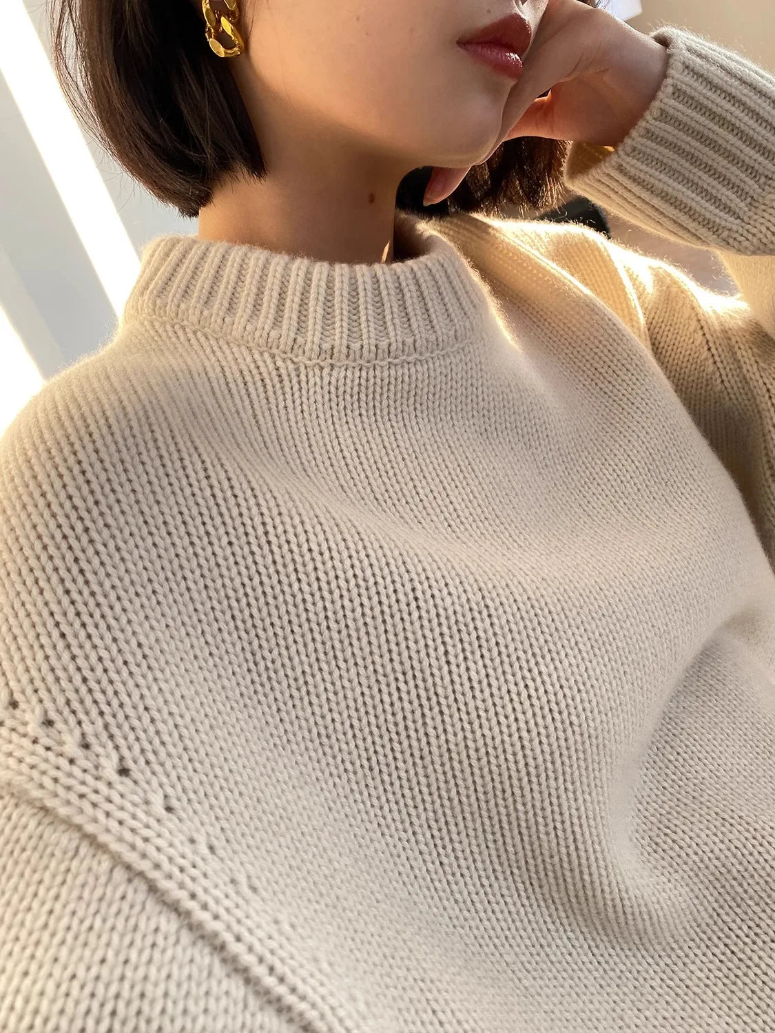 Oversized cashmere pullover