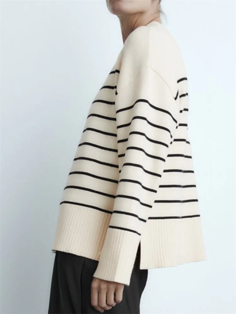 Stripe Cashmere Sweater
