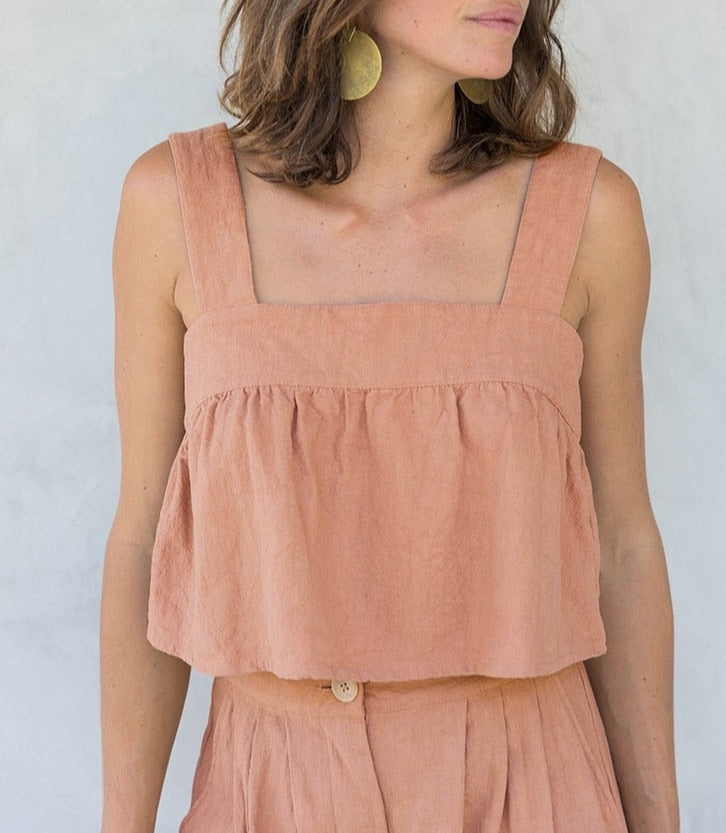 Linen crop top