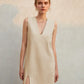 Summer French sleeveless shift dress Women's Haute Couture loose slimming mini sundress