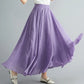 Cotton Linen Women Skirts Maxi Elegant