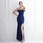 Off shoulder satin dress